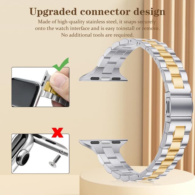 Detalle 2 de MaEiol Metal Strap for Apple Watch 41mm