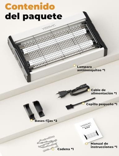 Thumbnail 9 de YISSVIC lámpara antimosquitos eléctrica con LED UV de 2 tubos y 2 m de cable