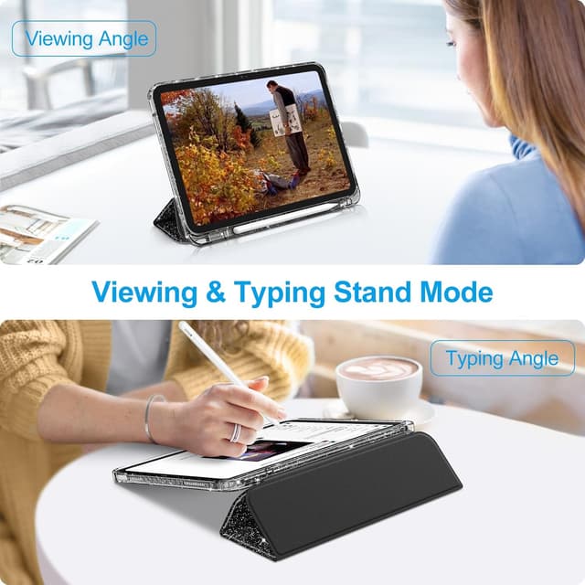 Detalle de FINTIE Glitter Case for iPad 11-inch with Pencil Holder