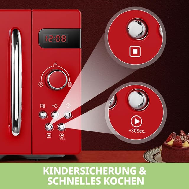 Thumbnail 6 de Comfee CMSRO 20 di 20 l Retro Mikrowelle