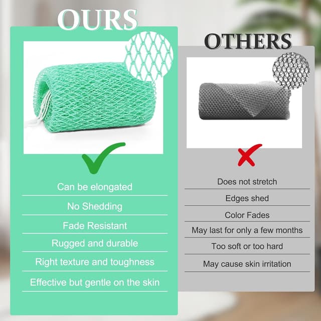 Thumbnail 6 de African net sponge 1 mint green scrubber