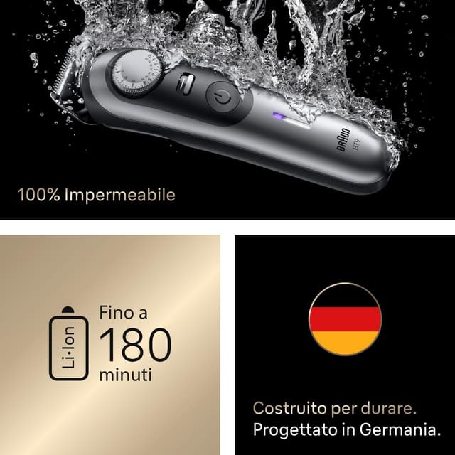 Thumbnail 6 de Braun BT9545 Series 9 regolabarba uomo con 52 lunghezze