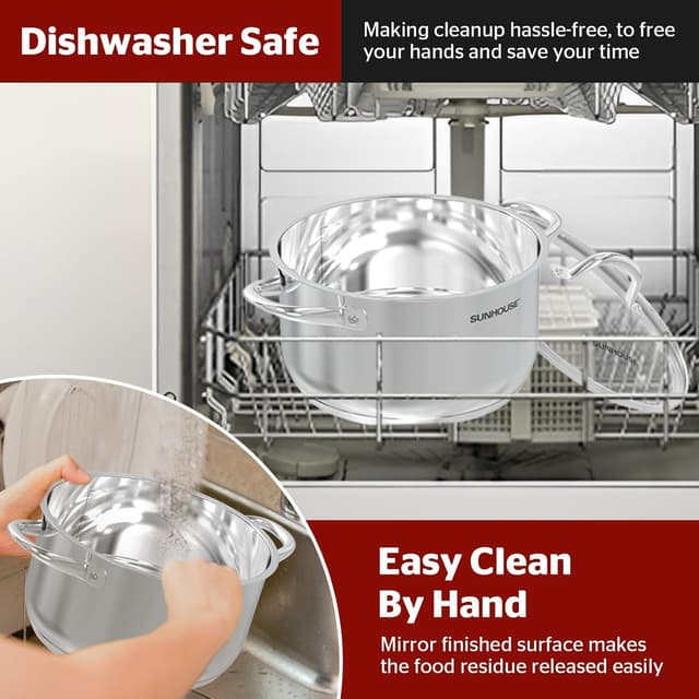 Thumbnail 5 de SUNHOUSE 15.5-Quart Stainless Steel Stockpot 🍲