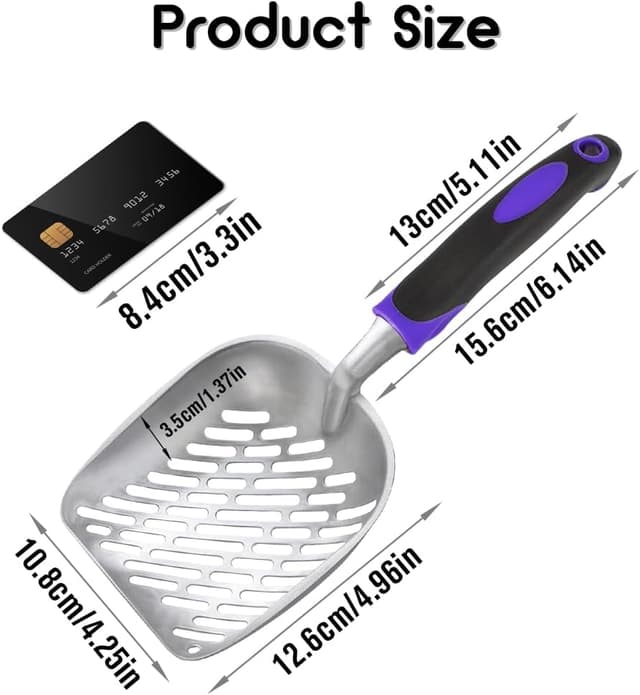 Detalle 2 de Apidgrowth Katzenstreu-Schaufel mit langem Griff 🐾