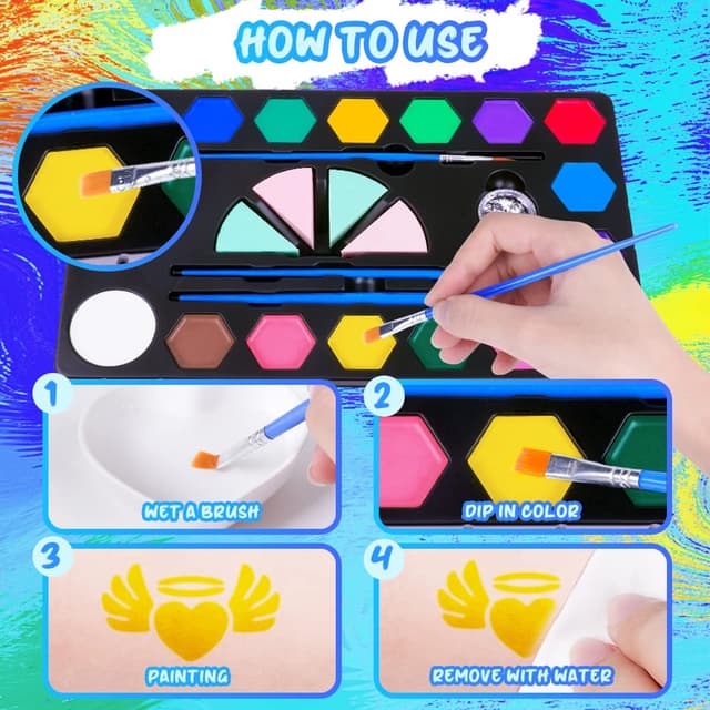 Thumbnail 4 de ACWOO 20 Farben Halloween Schminke 🎨