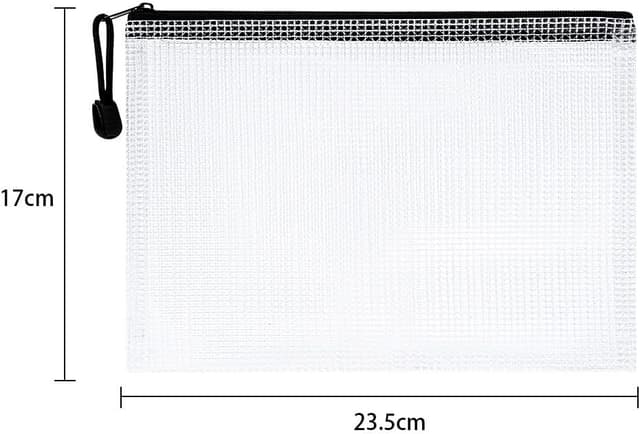 Detalle de Vicloon buste portadocumenti A5 impermeabili in PVC con zip (confezione da 5 pezzi)