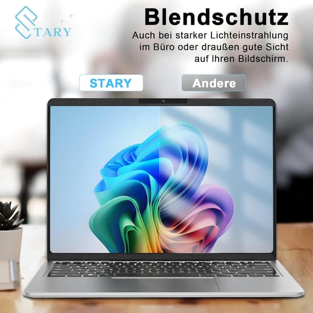Detalle 2 de STARY Magnetischer Blickschutz für Surface Laptop 13,8 Zoll (Surface Laptop 7, 2036/2107) – abnehmbar & Anti-Glare