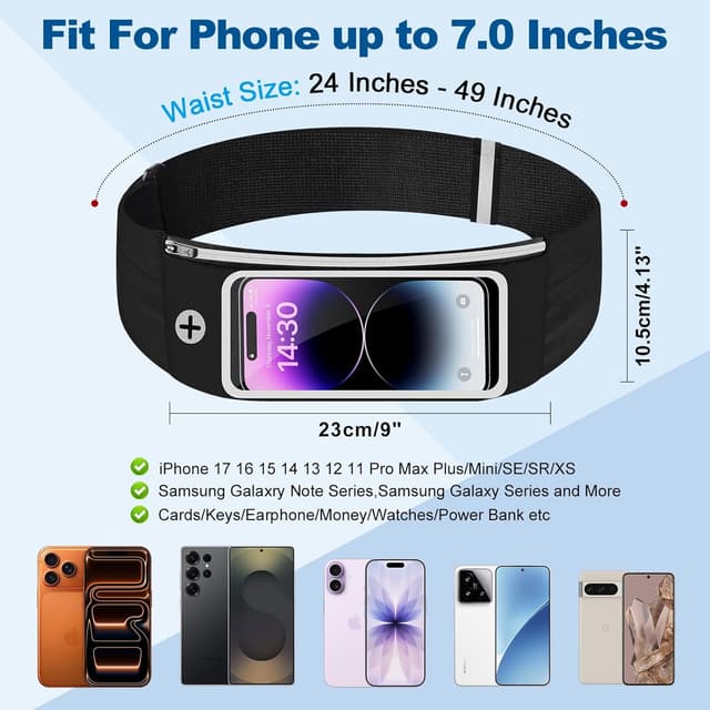 Detalle de Running Belt Phone Holder for Slim Waist Pack