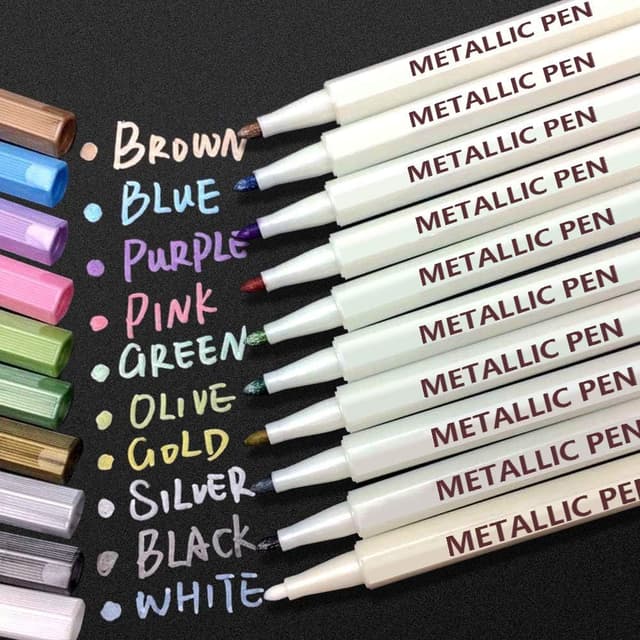 Imagen de APOGO Metallic Marker Pens 10 Colours en OfertitasTOP