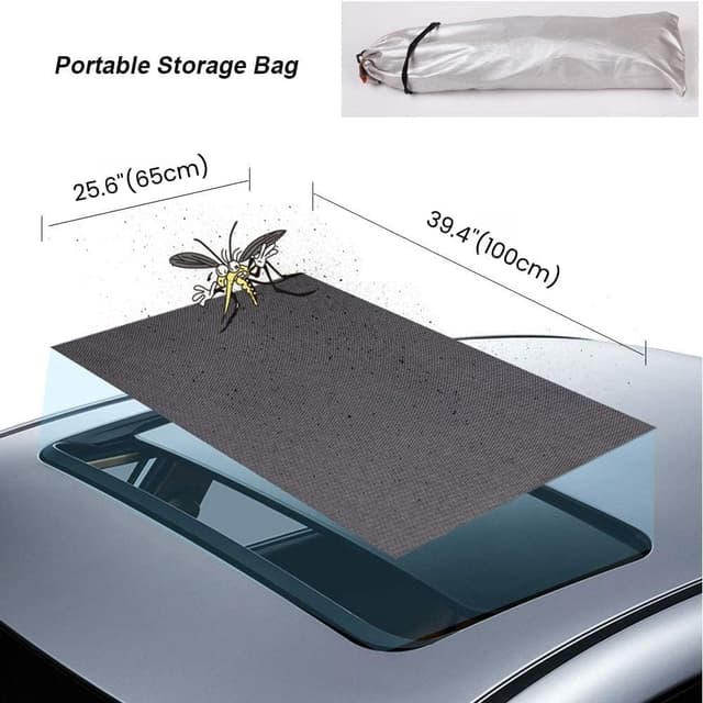 Detalle 2 de Magnetic Car Sunroof Sun Shade Breathable Mesh for Moonroof & Side Window—Quick Install UV Protection