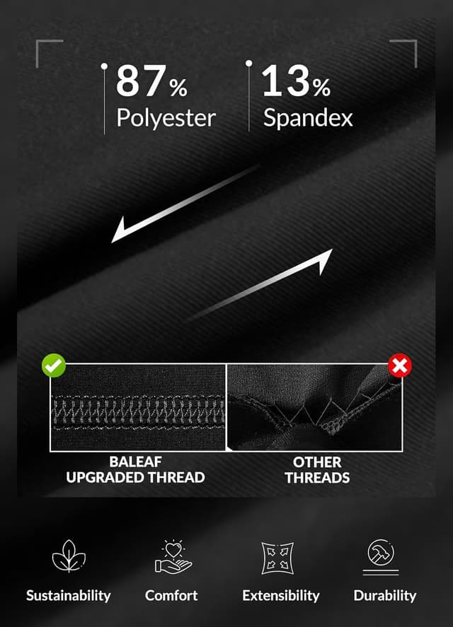 Thumbnail 4 de baleaf V Crossover Flare Leggings with Pockets