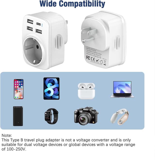 Thumbnail 3 de Hoppac Adaptador de Enchufe EE.UU 5 en 1