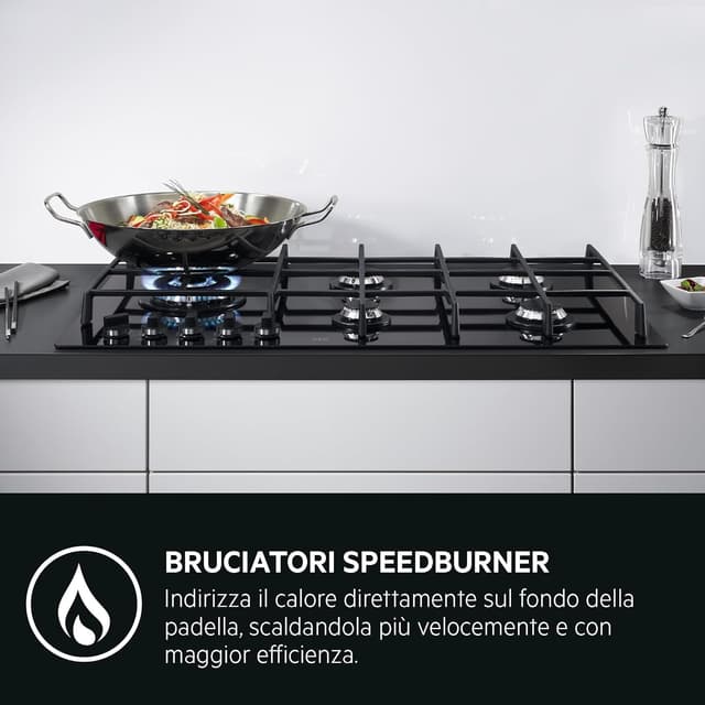 Thumbnail 1 de AEG HGB64400SM Piano cottura gas 60 cm