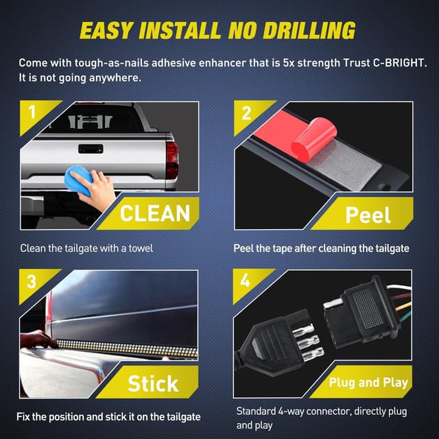 Detalle de Nilight 56" Truck Tailgate Light Bar with LEDs