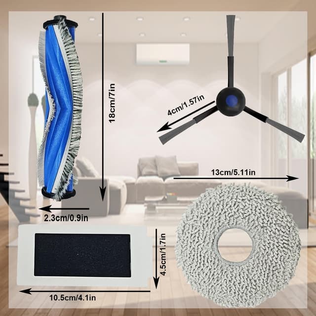 Thumbnail 6 de EATBALE Replacement Kit for ECOVACS DEEBOT T30S, 15pcs 🧹