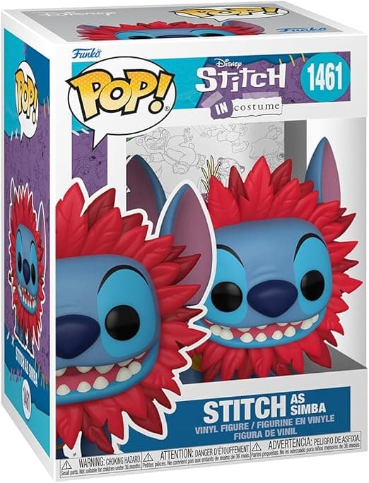 Detalle de Funko Pop! Disney: Stitch en Disfraz de Simba