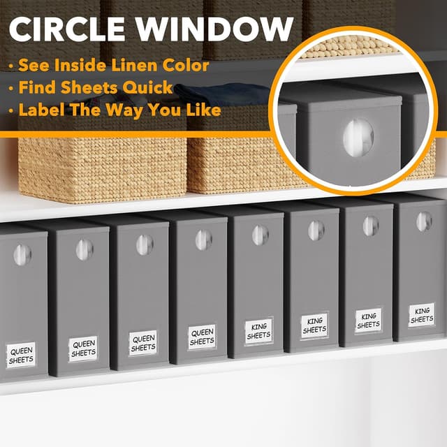 Detalle 2 de SpaceAid 8 Pack Sheet Organizer for Linens