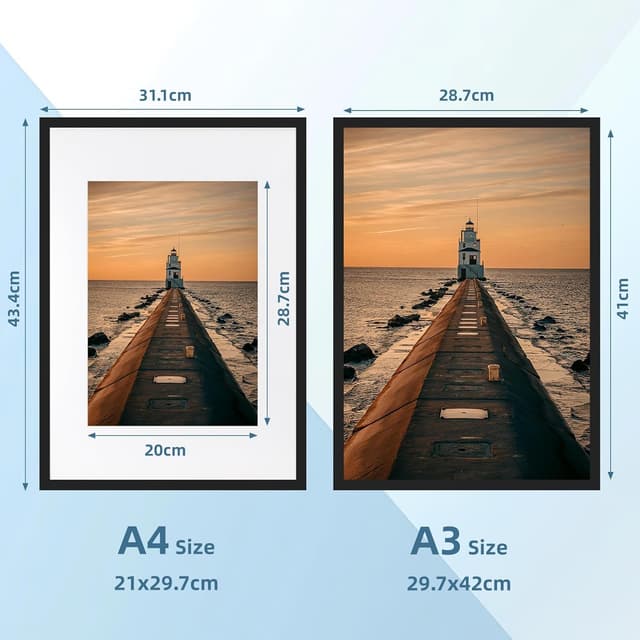 Detalle 2 de EYMPEU A3 picture frame for A4 photos