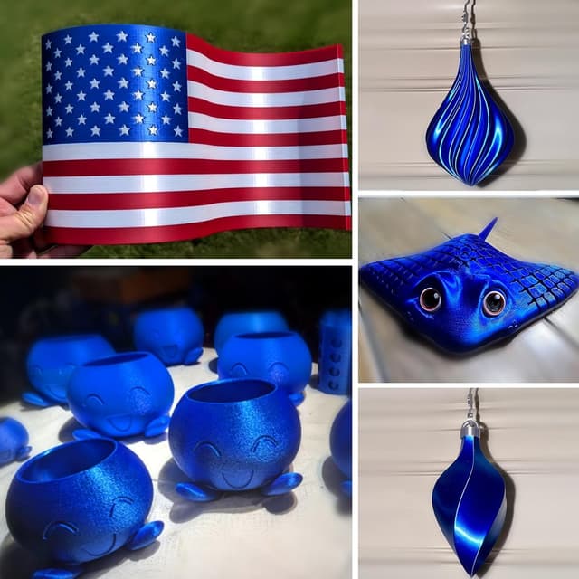 Detalle 2 de Geeetech Metal Shine Silk PLA Filament 1.75mm (Royal Blue) — 1kg Spool