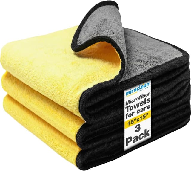 Detalle de Microfiber Towels for Cars (15.7" x 15.7") Professional Grade Drying Towel Set, Pack of 3
