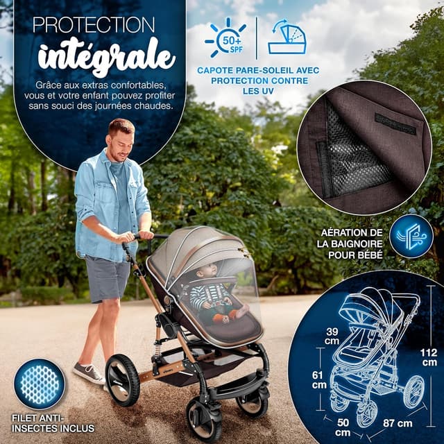 Thumbnail 1 de KIDUKU Poussette CombinĂ©e 3 en 1 13 kg đ¶