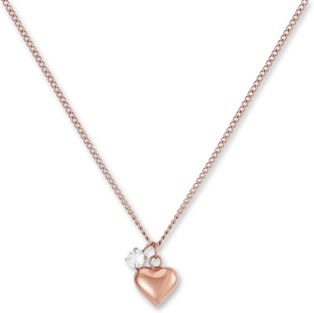 Detalle de GD GOOD.designs EST. 2015 Collier cœur en acier inoxydable 316L avec pendentif en zircone