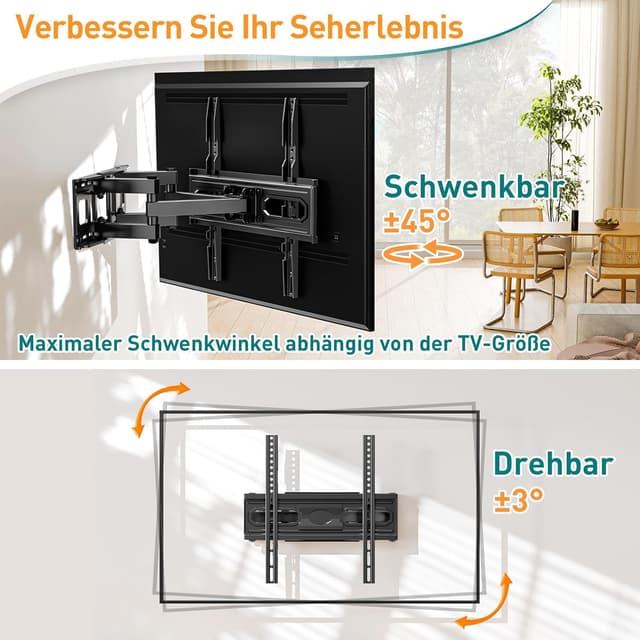 Detalle 2 de ELIVED TV Wandhalterung schwenkbar und neigbar für 26–70 Zoll, bis max. VESA 400x400 mm