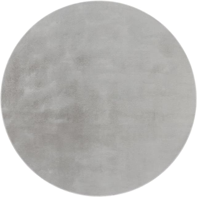 Detalle de TT Home Shaggy rond en gris, tapis à poils pelucheux 200 cm