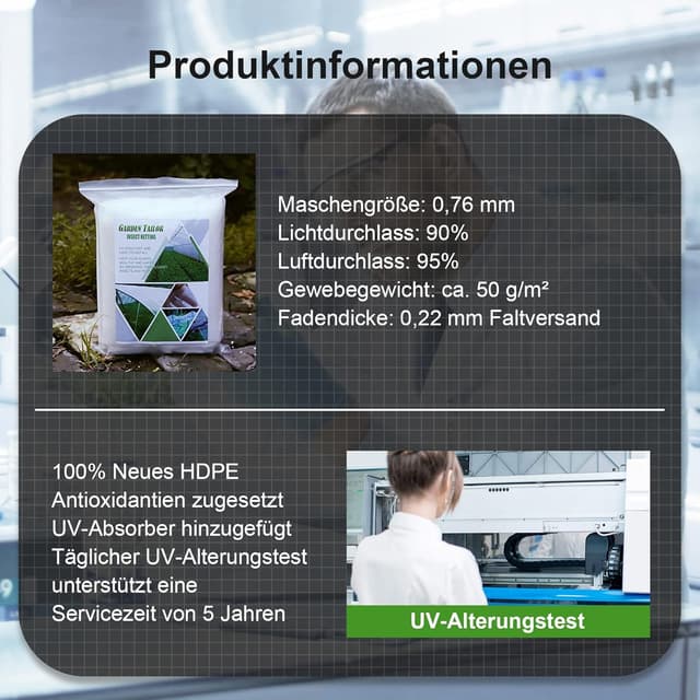 Detalle de Garden insect netting 1.5x5m