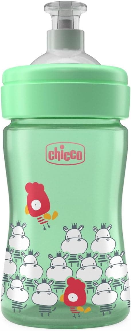 Detalle de Chicco Tazza Antigoccia PUSH&PULL verde per bambini 18 mesi+