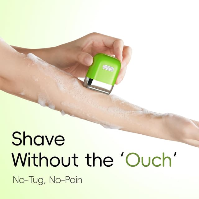 Detalle de yoose Lady Shaver IPX7 Alloy Body Electric Razors for Women (USB‑C, 3.6mm guide comb, Cyber Green)