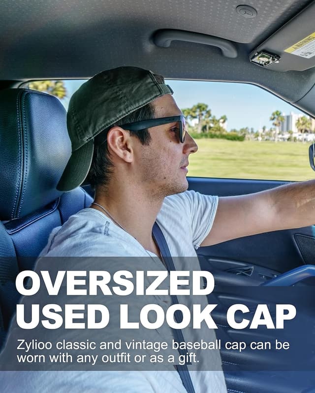 Thumbnail 6 de Zylioo XL/XXL Vintage Baseball Cap für große Köpfe (Washed Cotton, waschbar)