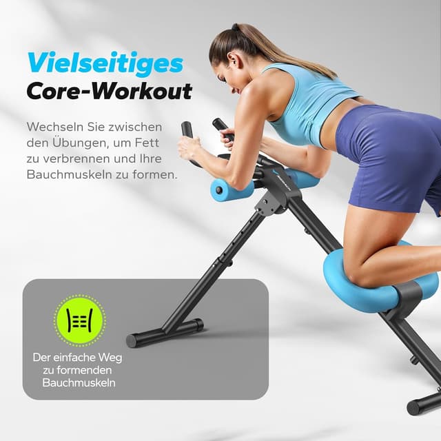 Detalle de MERACH Bauchtrainer für Zuhause mit LCD-Monitor – Multifunktionales Bauchmuskeltraining