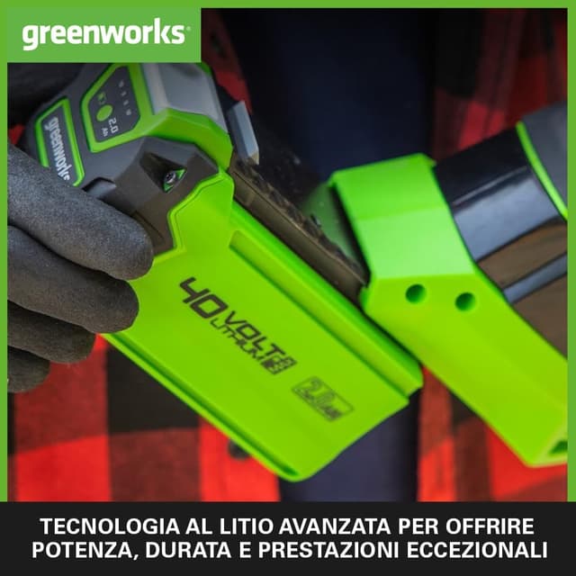 Detalle 2 de Greenworks G40B2 40V 2Ah lithium-ion battery with 2-year warranty