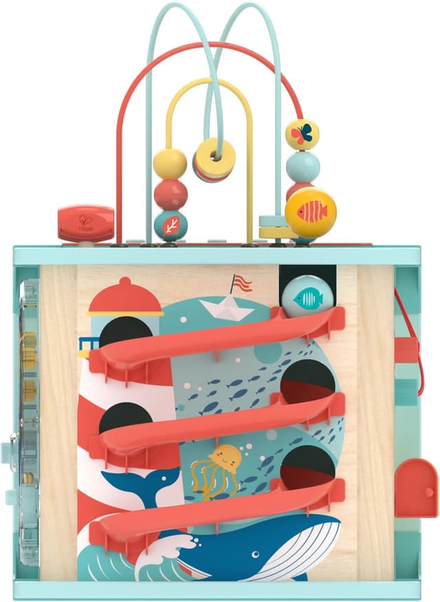 Detalle 2 de Hape Magischer Motorikwürfel mit Sound-Funktion – Motorikspielzeug ab 12 Monaten