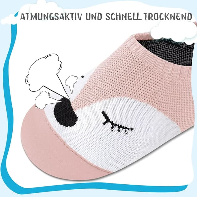 Detalle de Kyopp Hausschuhe für Kinder – atmungsaktive, rutschfeste Barfußschuhe mit Schutzkappe