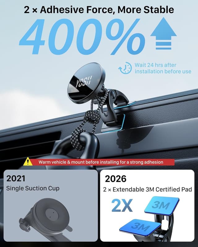 Thumbnail 5 de YOSH MagSafe Car Mount Charger 15W