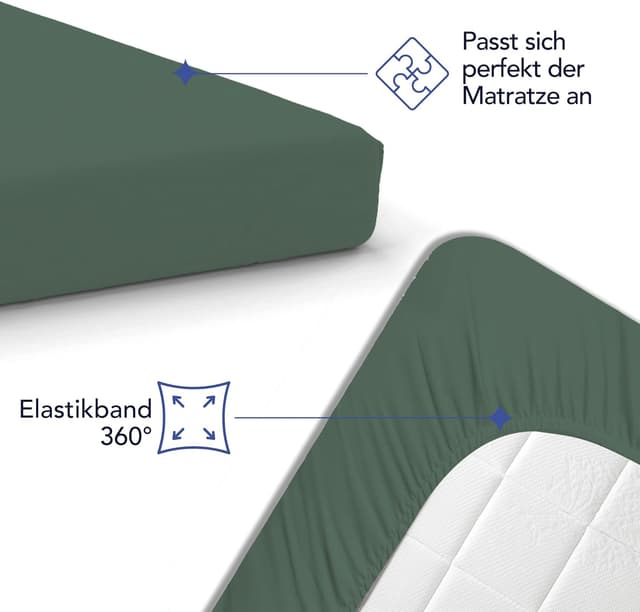 Detalle 2 de Dreamzie Spannbettlaken 180x200 cm aus Jersey