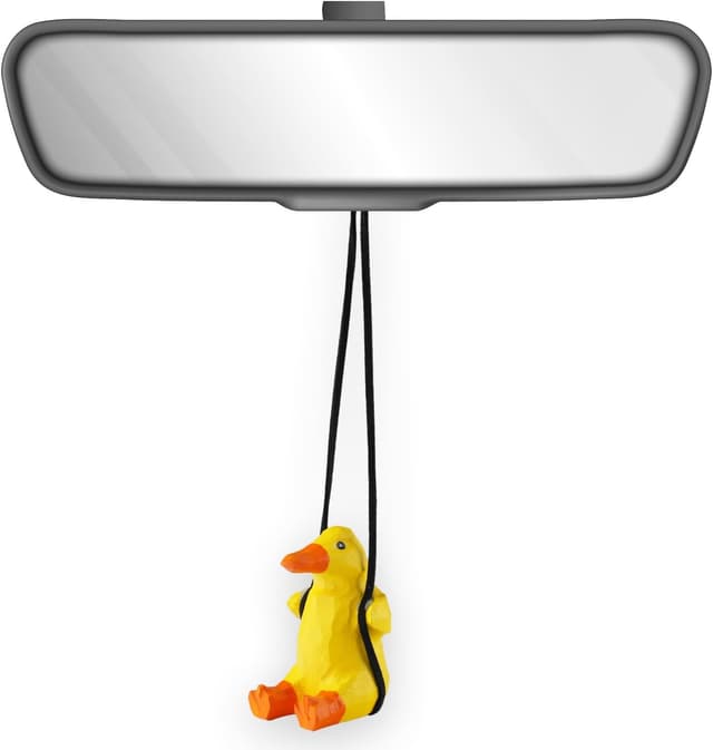 Detalle de Handmade Wooden Duck Car Ornament 2.5 Inch