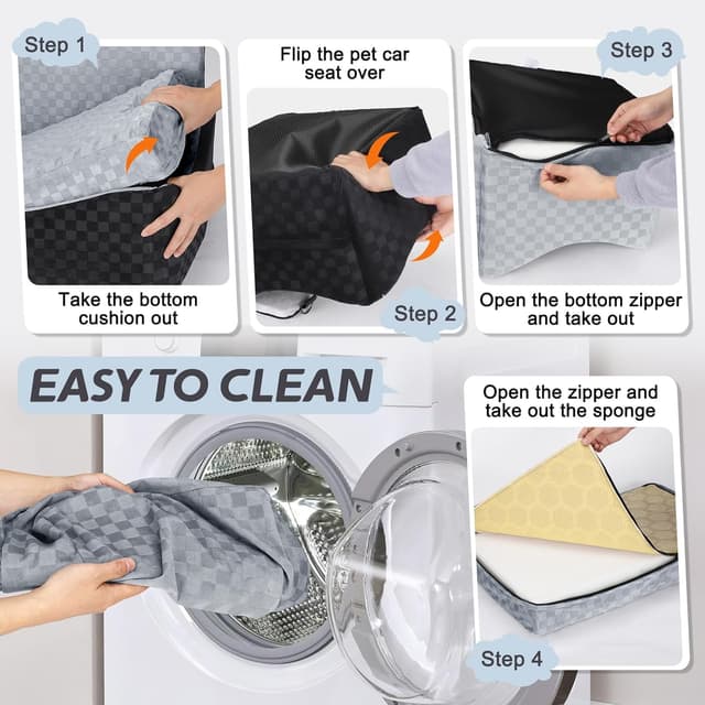 Detalle 2 de Large dog car seat memory foam booster