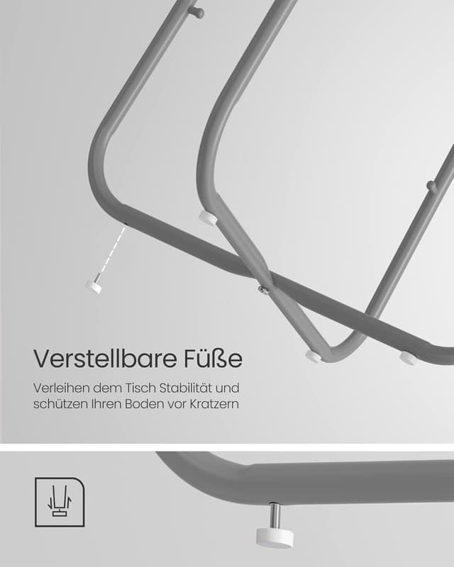 Detalle 2 de VASAGLE LET223G49 Beistelltisch rund 45 cm