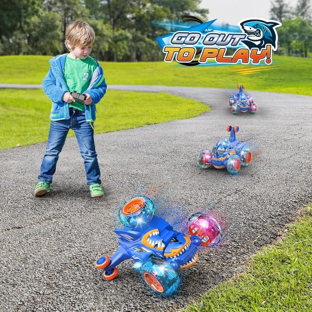 Detalle de Dislocati LED Shark Monster Truck 2.4GHz Remote Control Car (3–8 Year Olds)