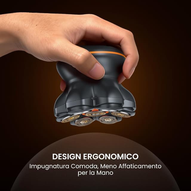 Detalle 2 de MAXGROOM 7D Rasoio Testa Calva Zero Assoluto a 2 velocità (7000/6600RPM) IPX6