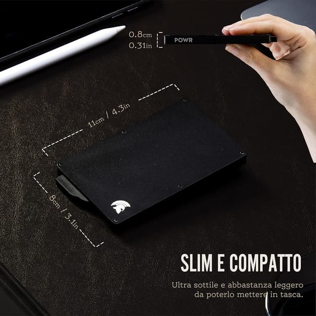 Detalle 2 de POWR RFID porta carte in metallo