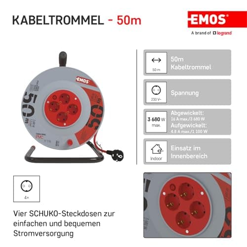 Thumbnail 1 de Les eMOS kabeltro lMER 4 prises 50 m ⚡