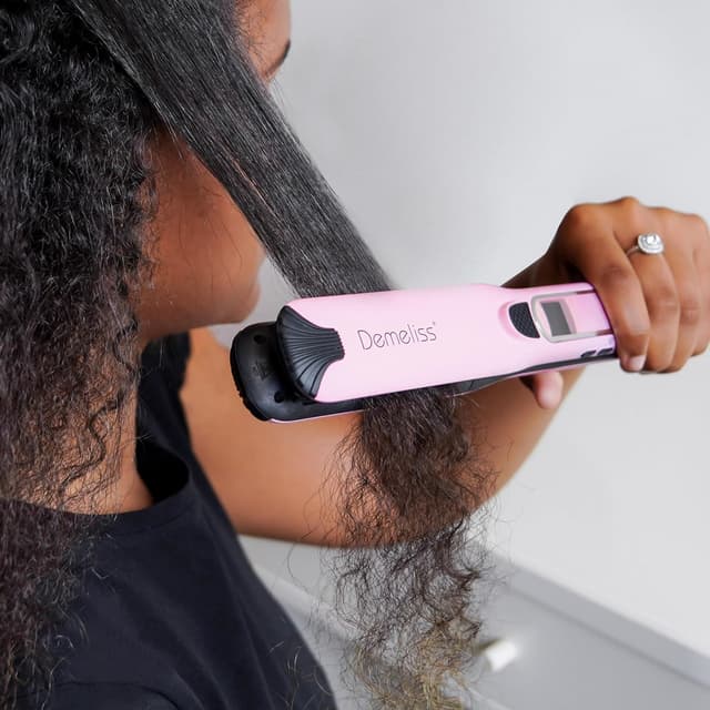 Detalle de Dampfglätter DEMELISS Titanium V2.0 Dreams Edition (Saint Algue) – leichter Titan-Dampfglätter für kräuselfreies Styling