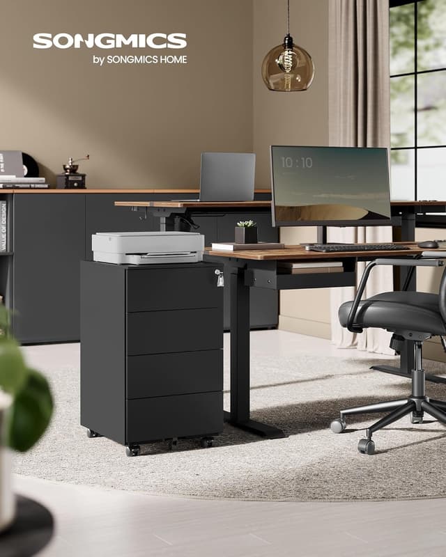 Detalle 2 de SONGMICS OFC064B16 Rollcontainer 45 x 39 x 69 cm