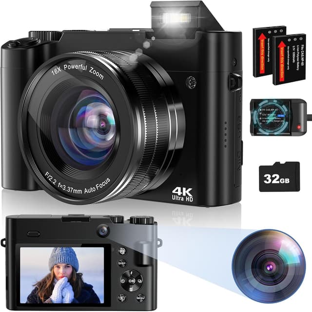 Detalle de Digital Camera 64MP 4K Vlogging Camera with 16X Zoom