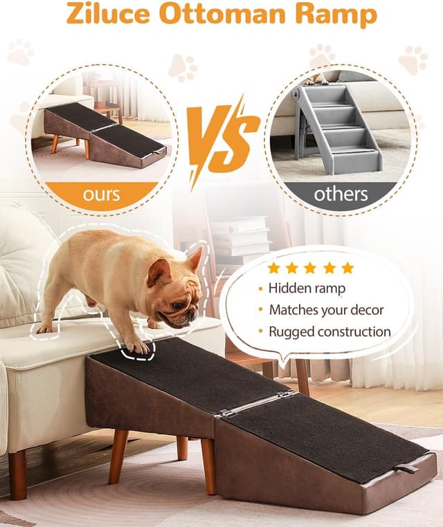 Detalle de Ziluce Dog Stairs 17.13-In H 4-Step Ramp