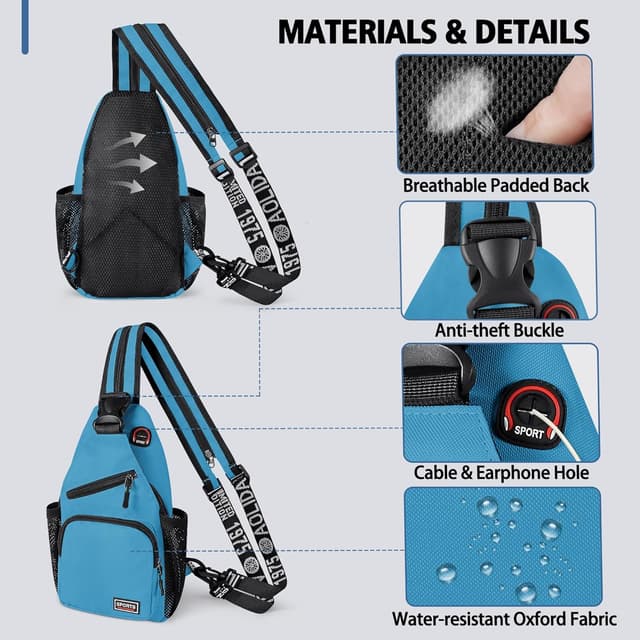 Thumbnail 6 de Geestock Crossbody Sling Bag waterproof daypack
